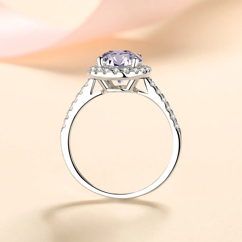 Moissanite Wedding Ring, Oval Cut Statement Ring-RM018