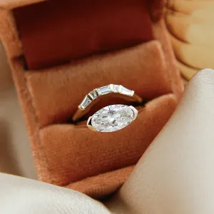Molly | Contoured Baguette Wedding Band