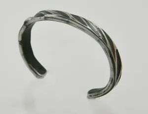 Narrow Rope Steel Cuff