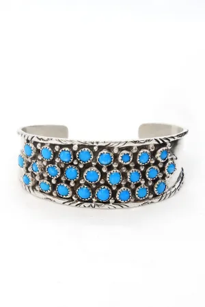 Navajo Sleeping Beauty Turquoise Row Bracelet