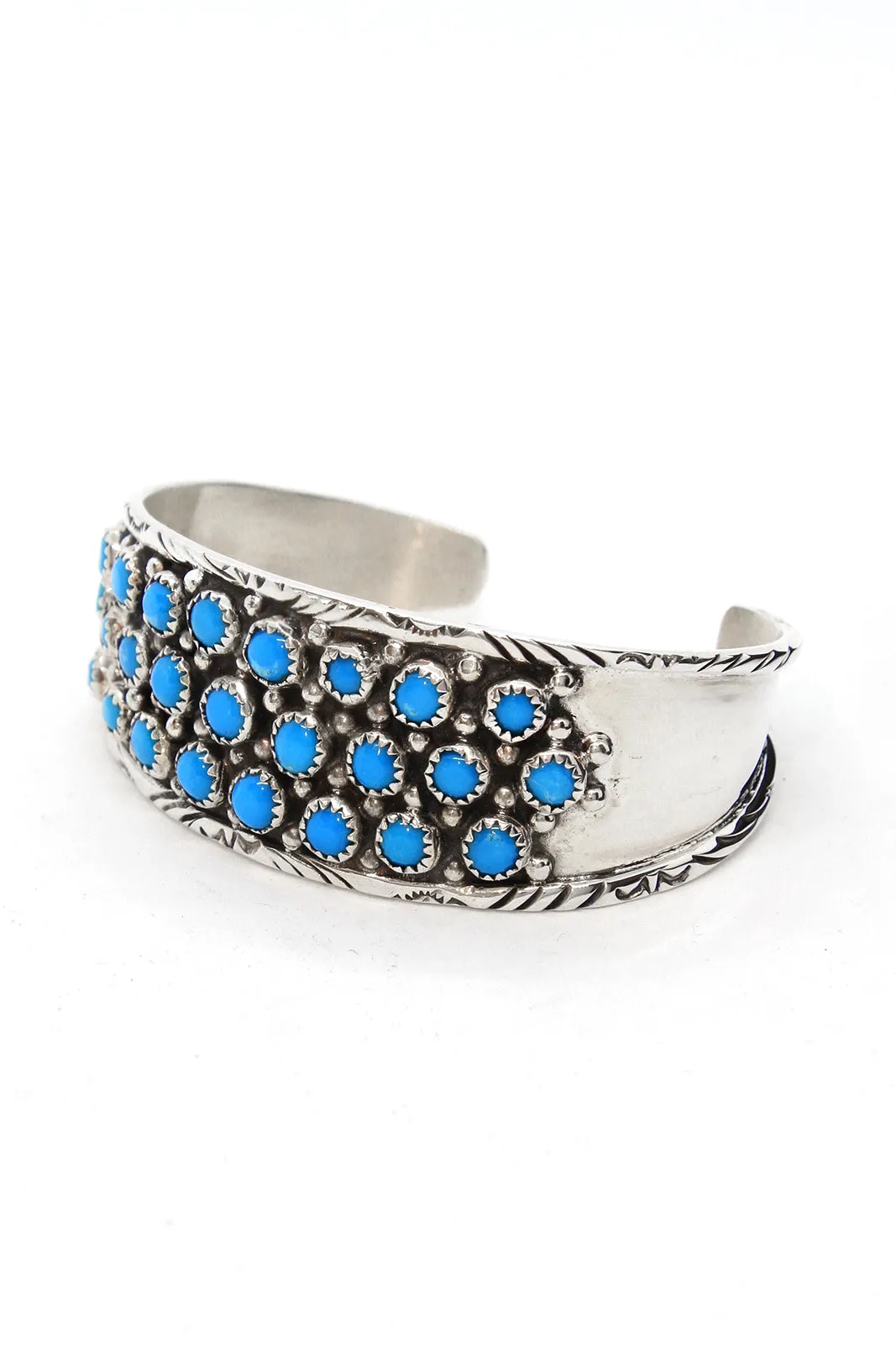 Navajo Sleeping Beauty Turquoise Row Bracelet