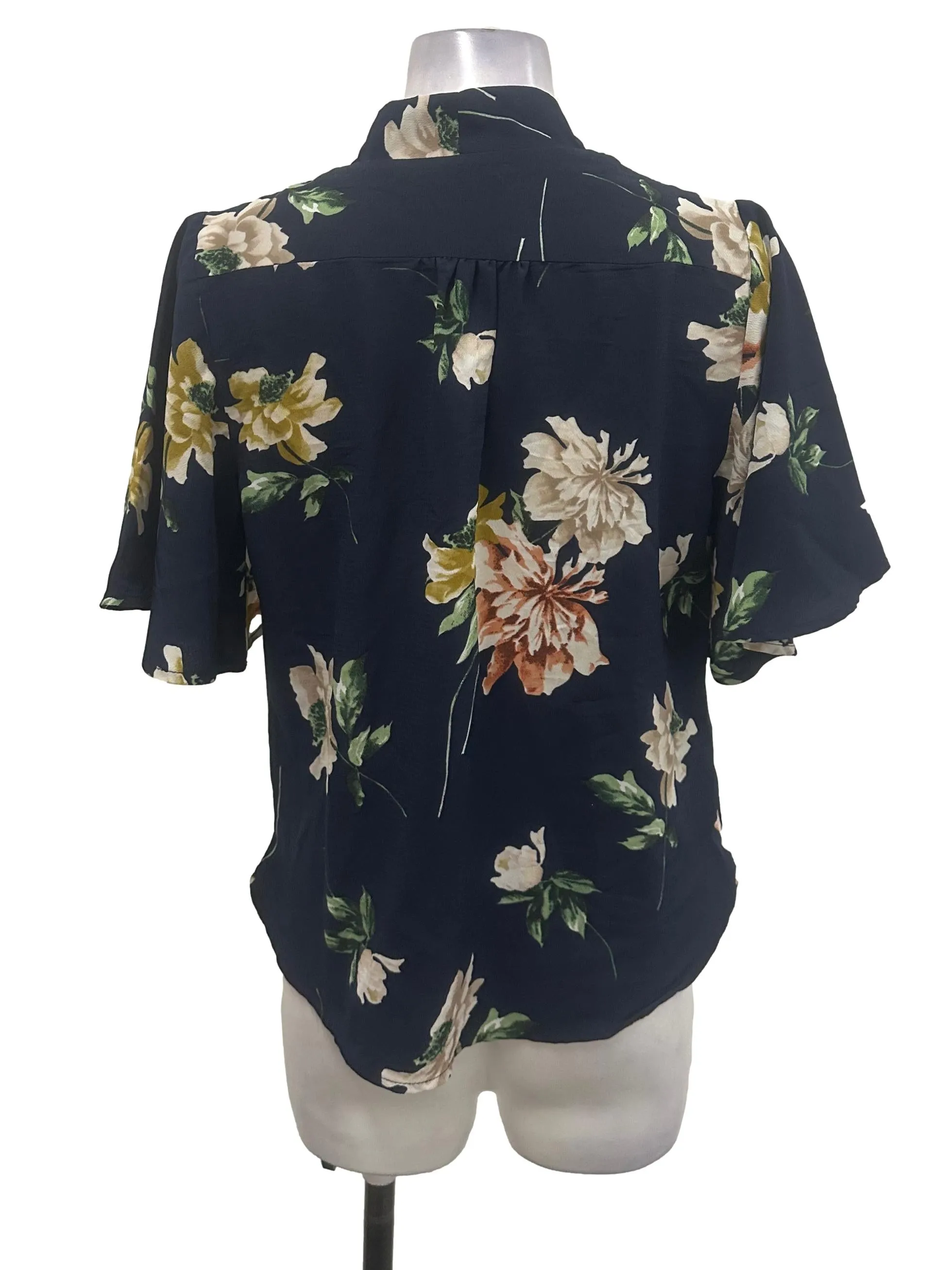 Navy Floral Top