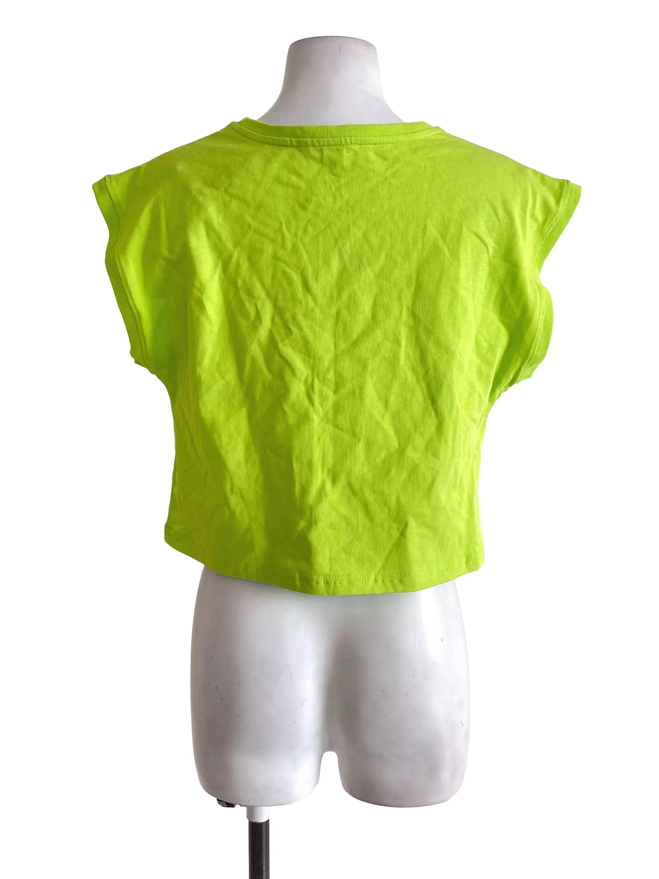Neon Green Short Sleeves Top