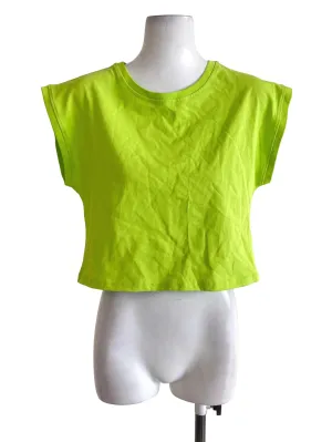 Neon Green Short Sleeves Top