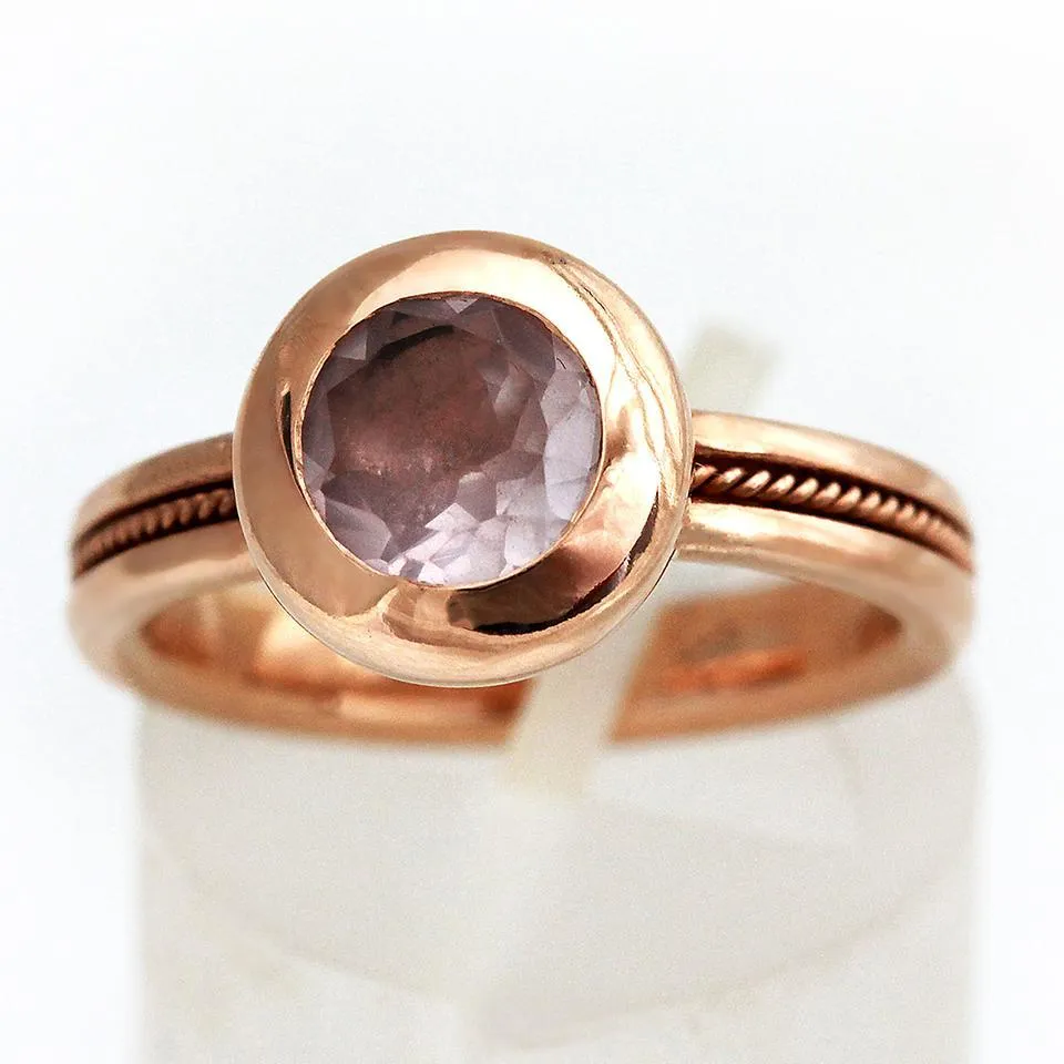 Neto - Amethyst engagement ring- stacking filigree ring
