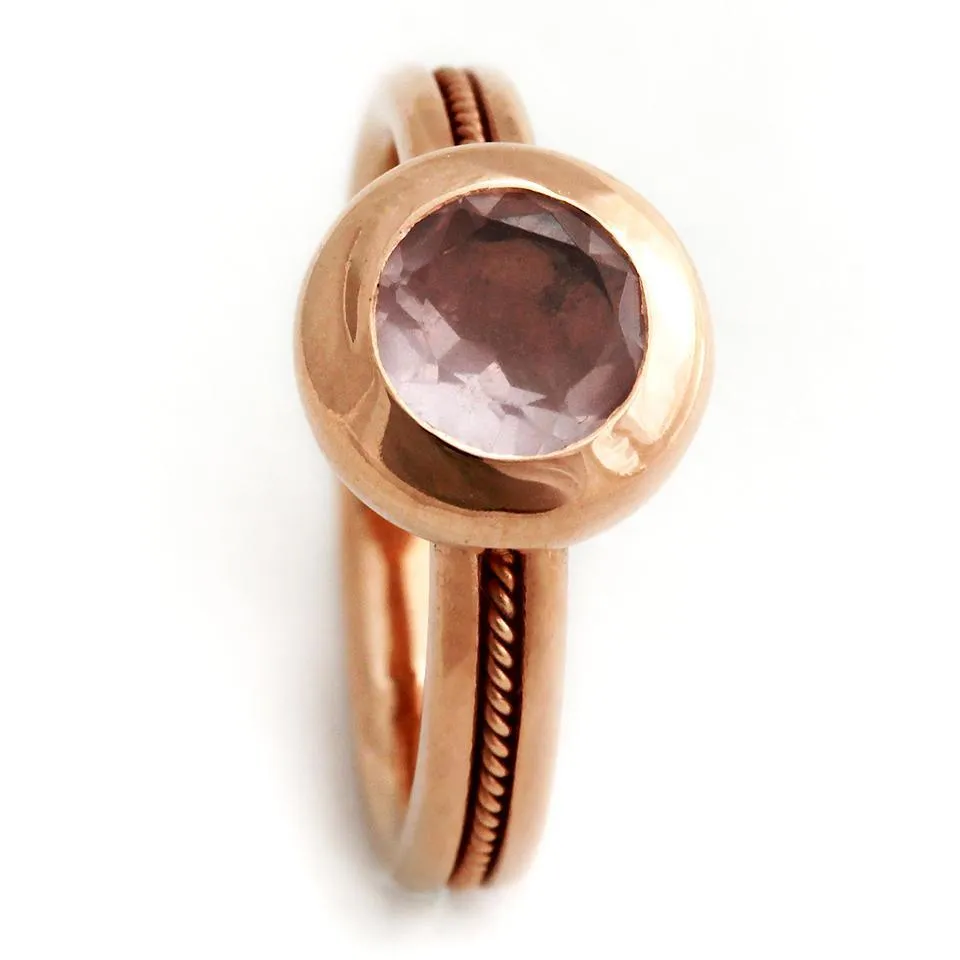 Neto - Amethyst engagement ring- stacking filigree ring