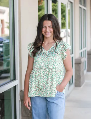 Neutral Era Floral Blouse