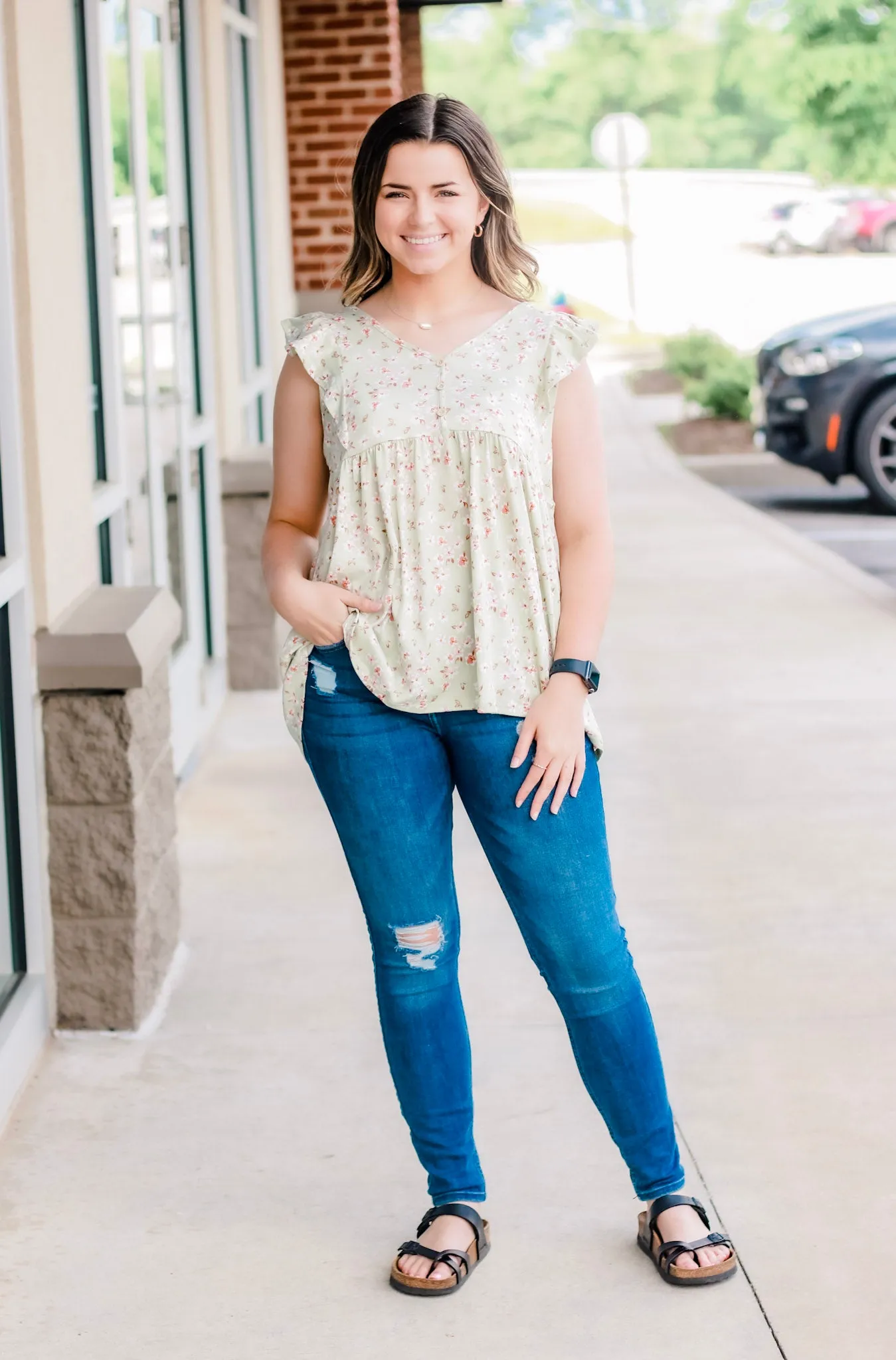 Never Say Goodbye Floral Top