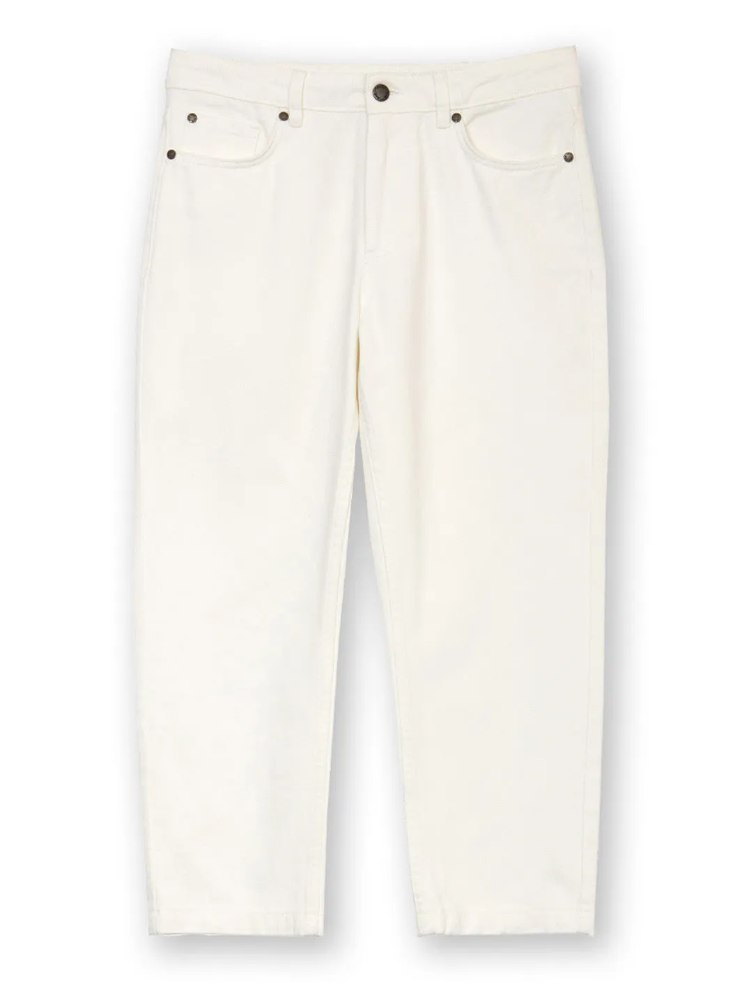 Newton cropped straight leg jeans ivory