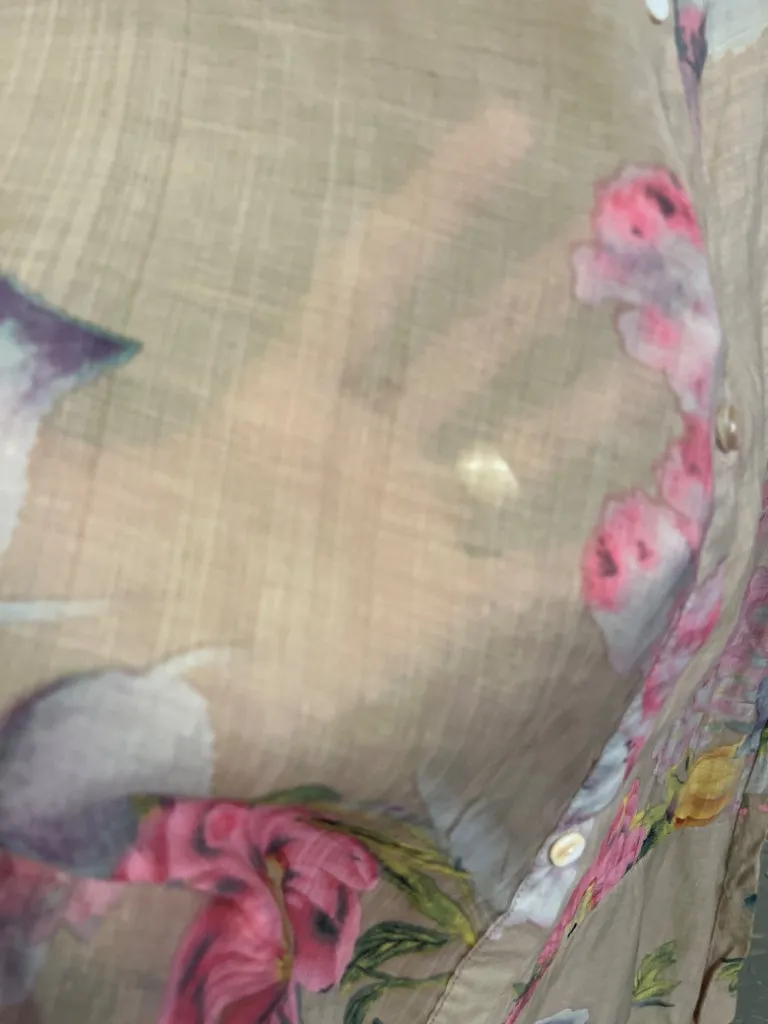 NWT SHEER FLORAL TUNIC