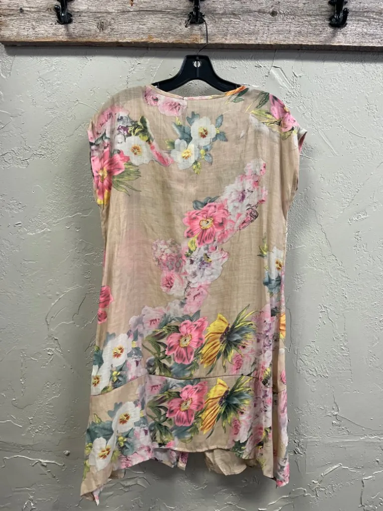 NWT SHEER FLORAL TUNIC