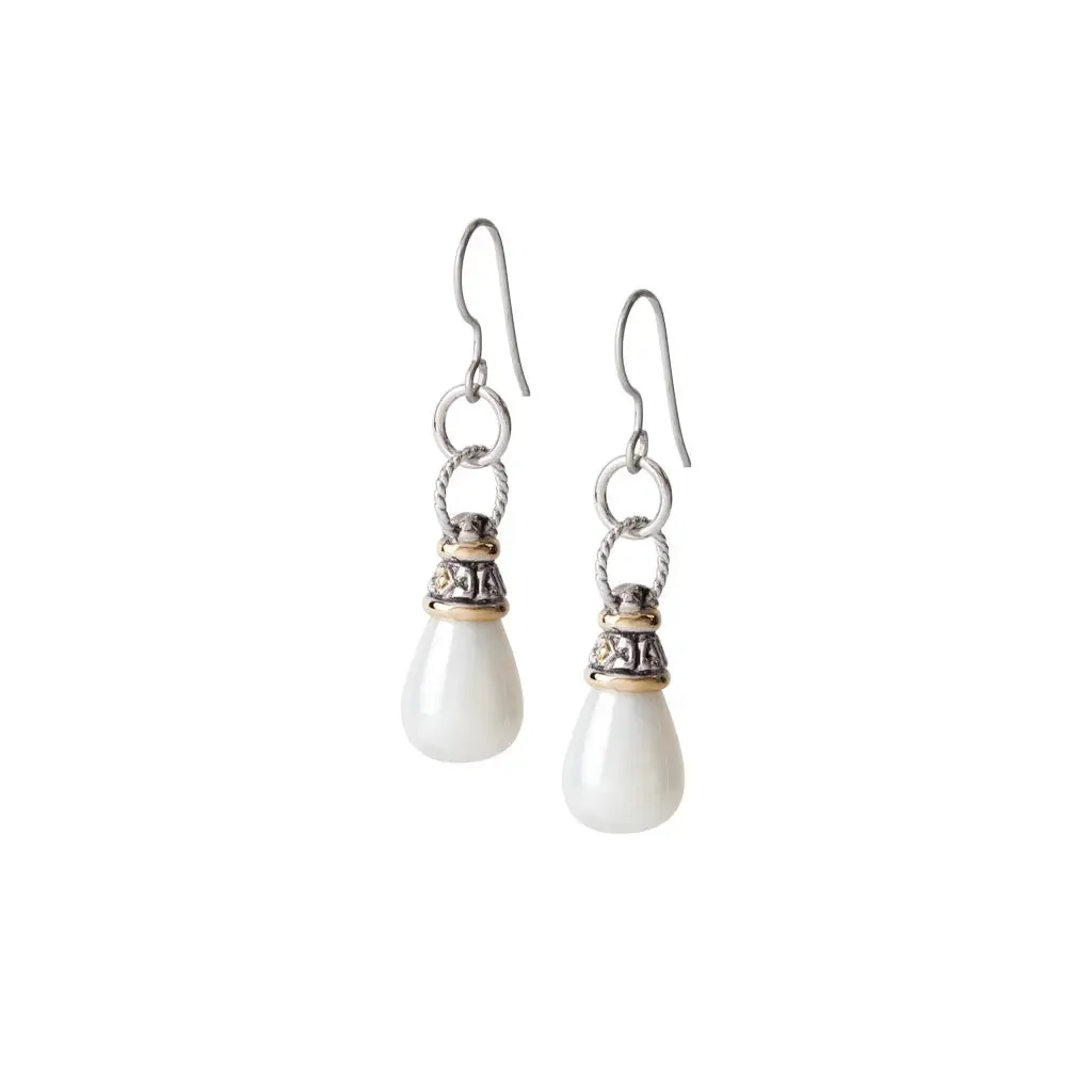 Ocean Images Collection - Seashell Pearl Fish Hook Earrings