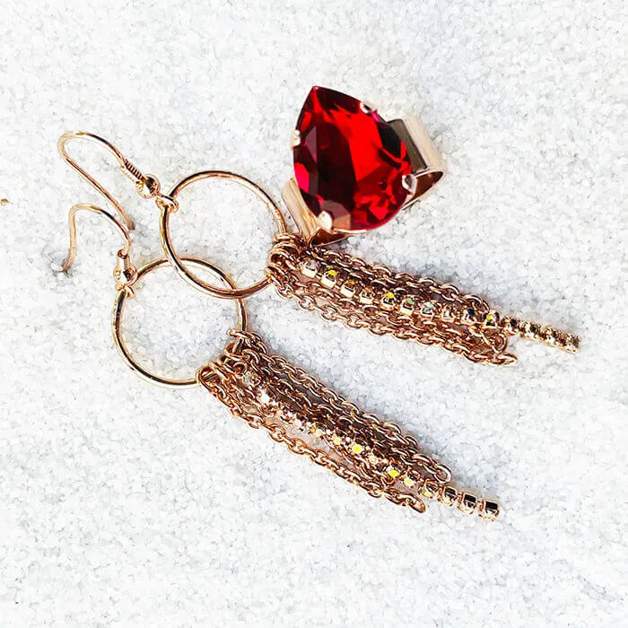 Odette Chain Drop Earrings