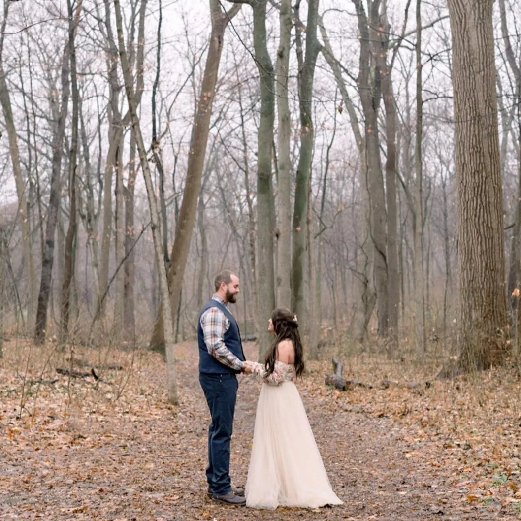Off-Shoulder Floral And Champagne Tulle Dress  #1176