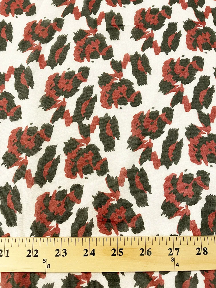 Off White Multi Chiffon Print Fabric