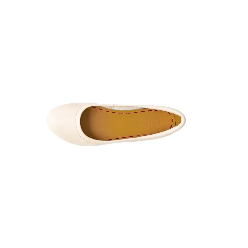 Off-White Shade Silken Glide Sahach Ballet Flats