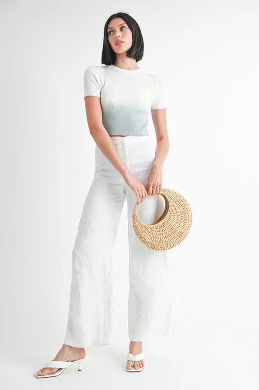 Ombré Crew Crop Top