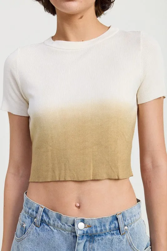 Ombré Crew Crop Top