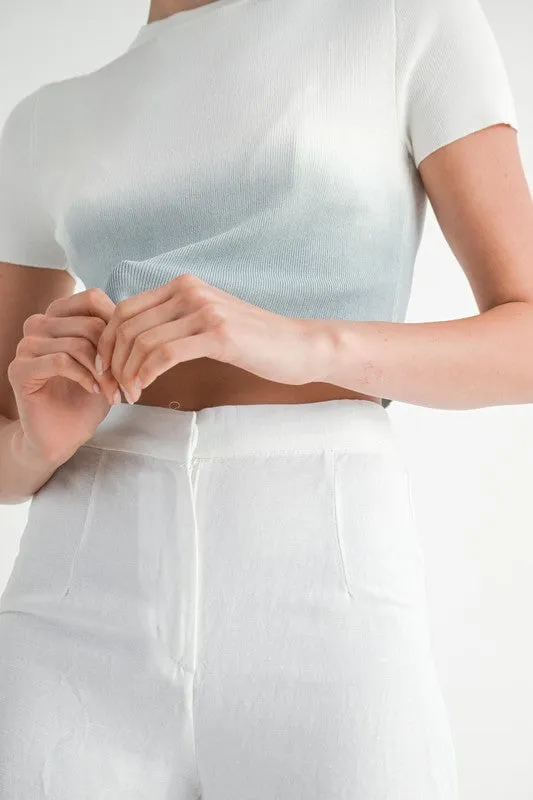 Ombré Crew Crop Top