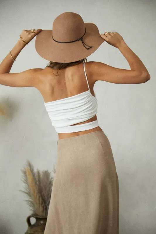 One Strap Cropped Cutout Top