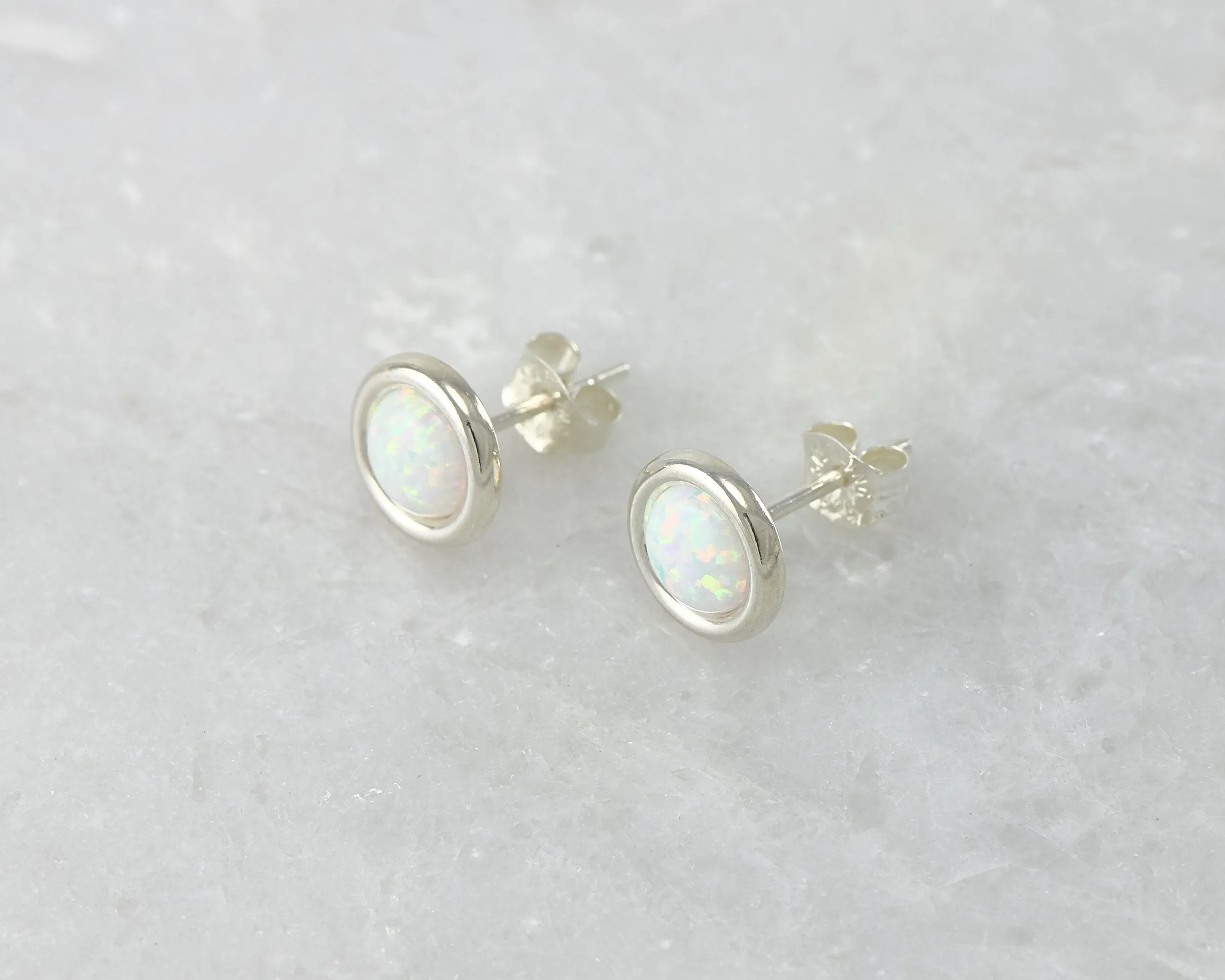 Opal Stud Earrings