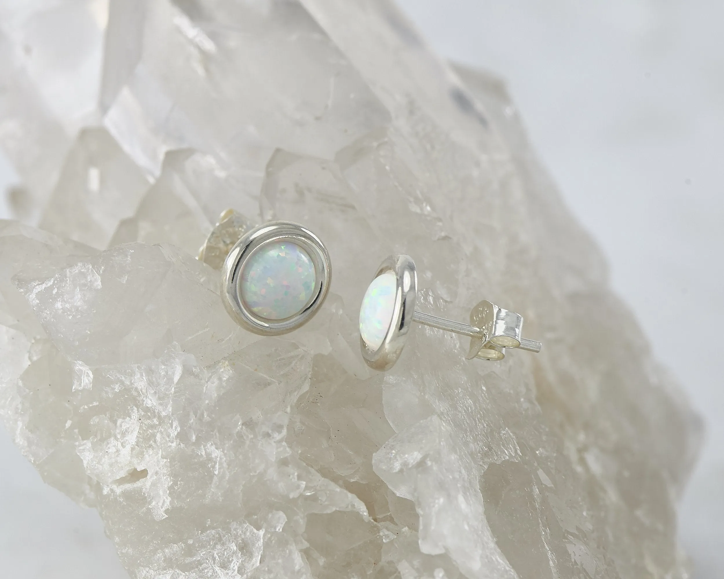 Opal Stud Earrings