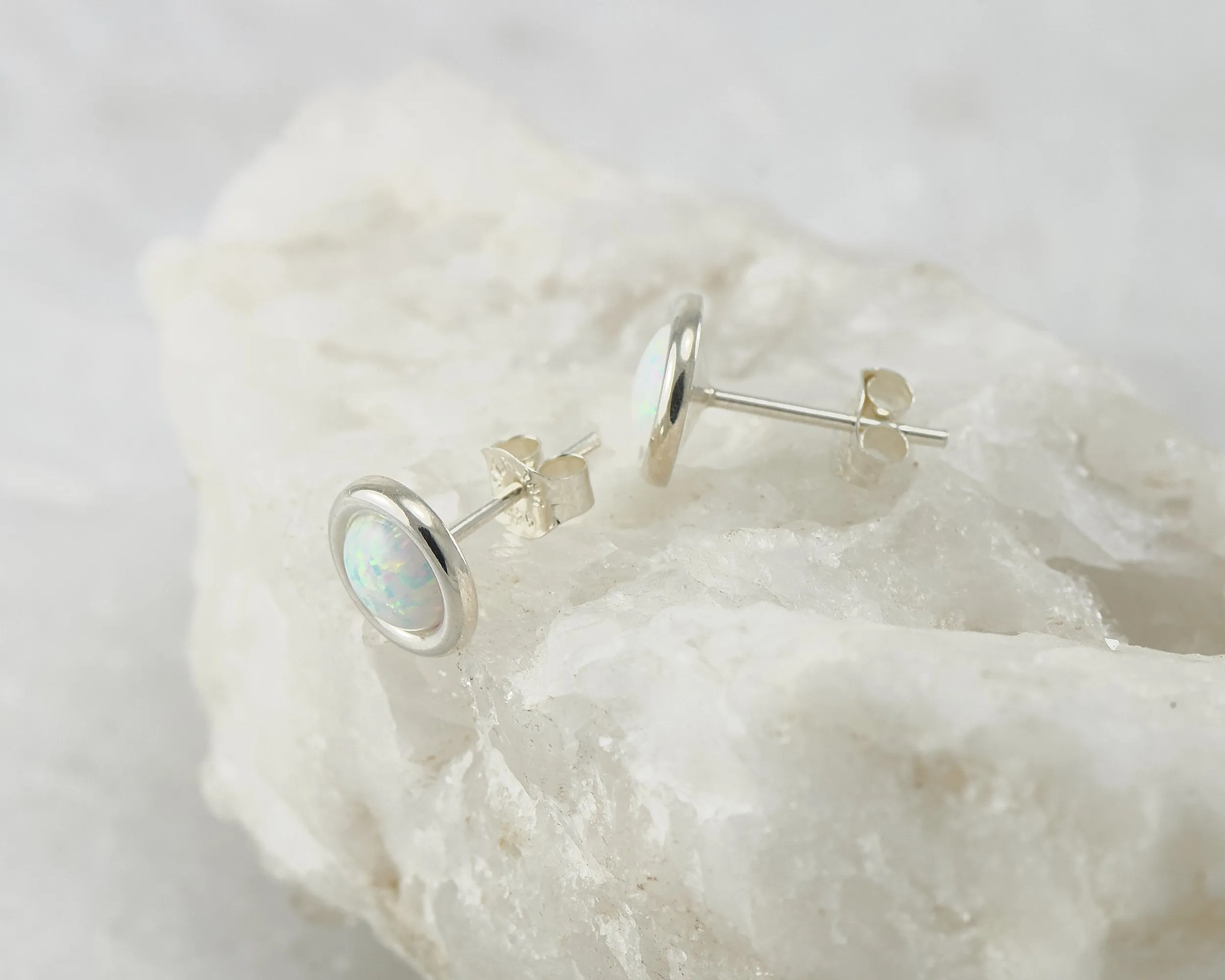 Opal Stud Earrings