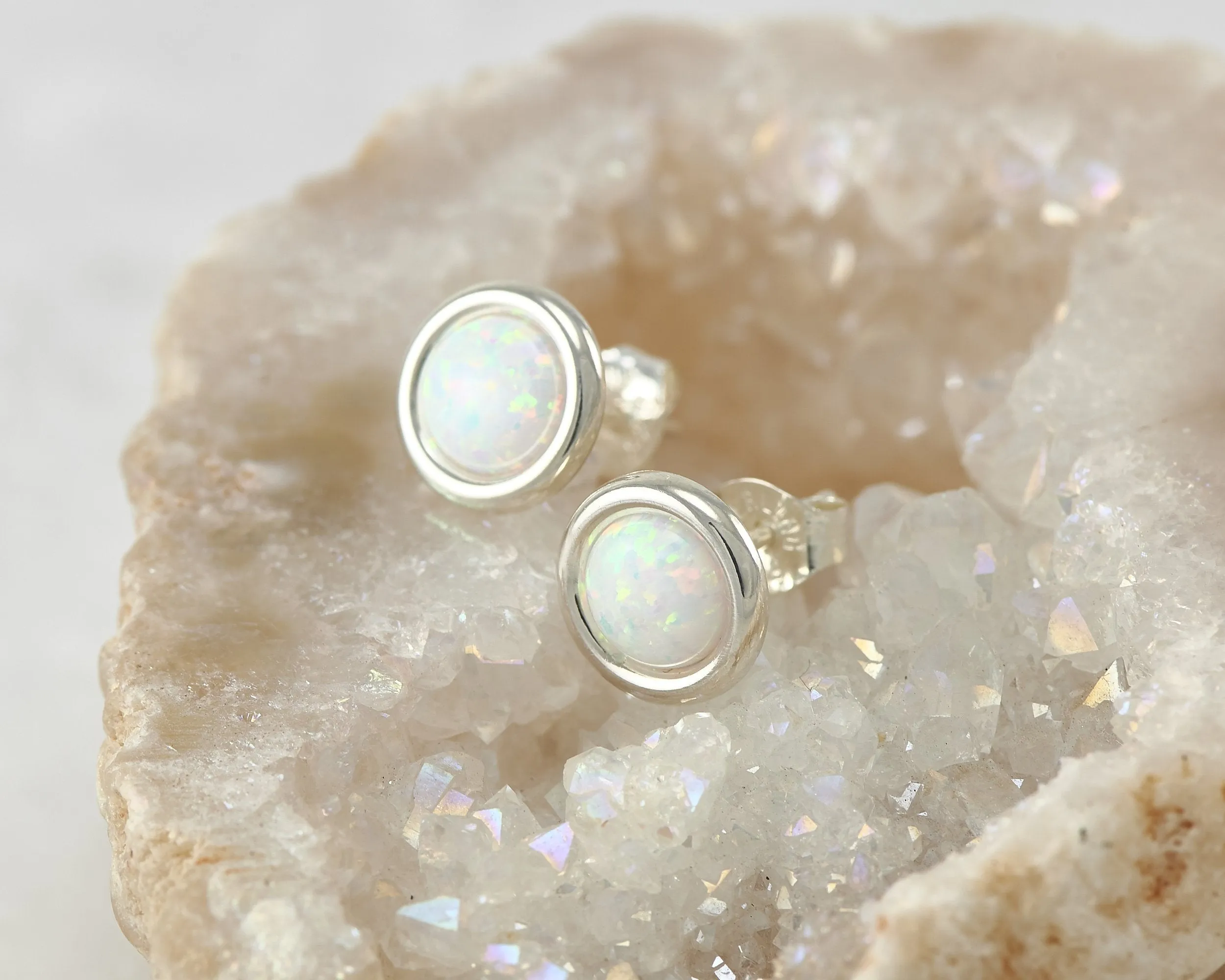 Opal Stud Earrings