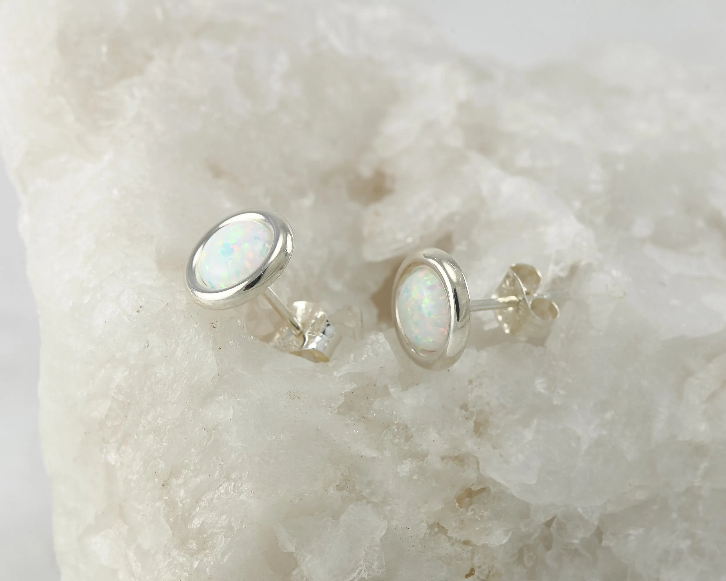 Opal Stud Earrings