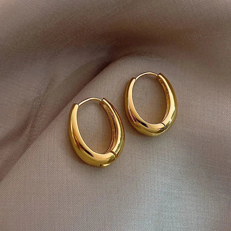 Oval Hoop Earrings