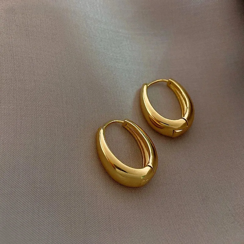 Oval Hoop Earrings