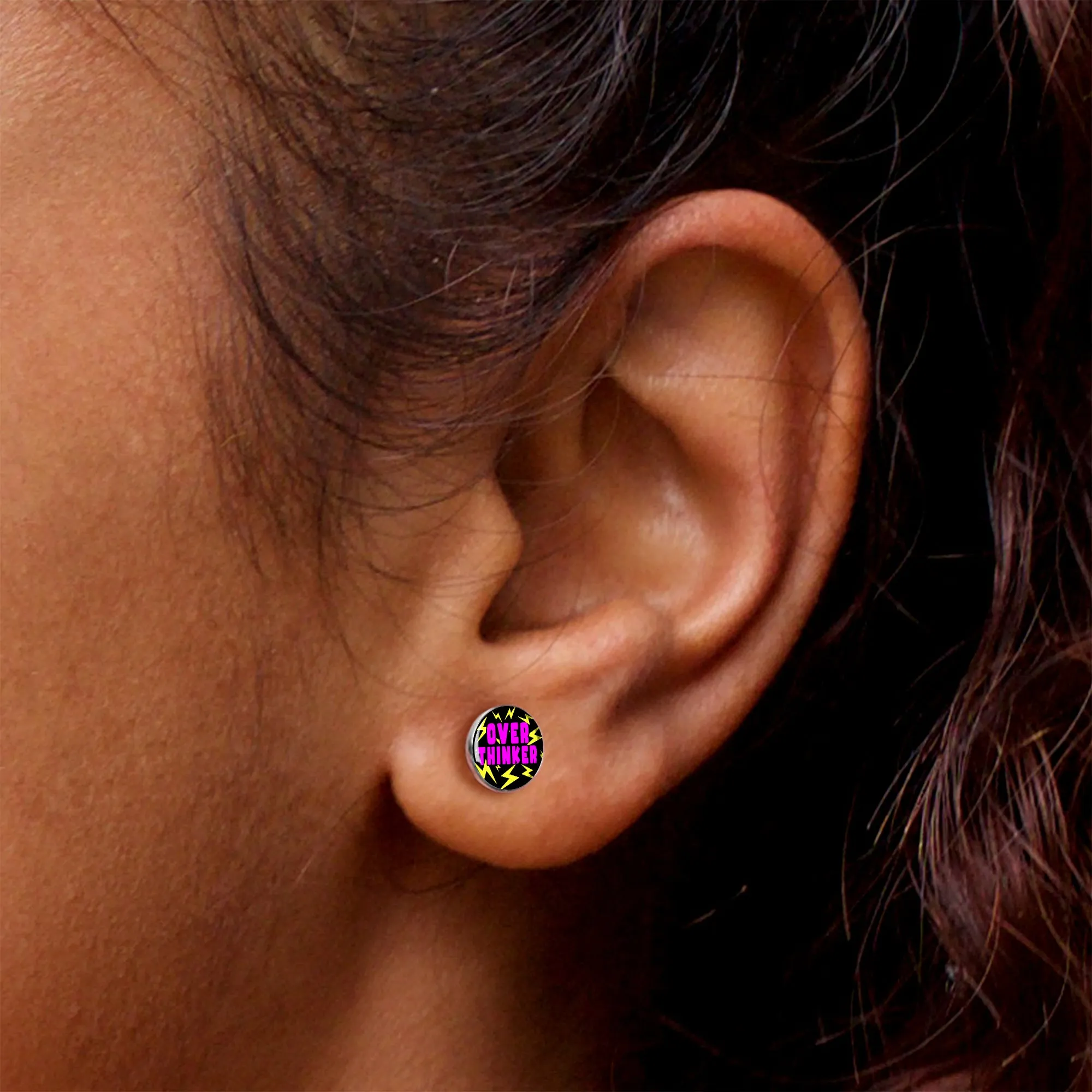 Over Thinker Impact Stud Earrings