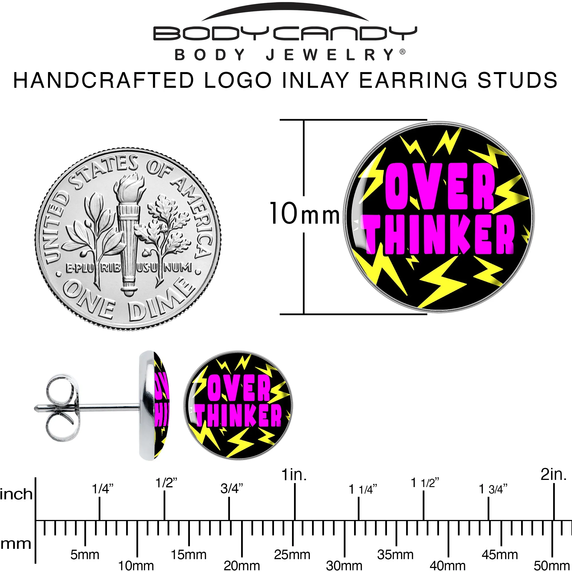 Over Thinker Impact Stud Earrings