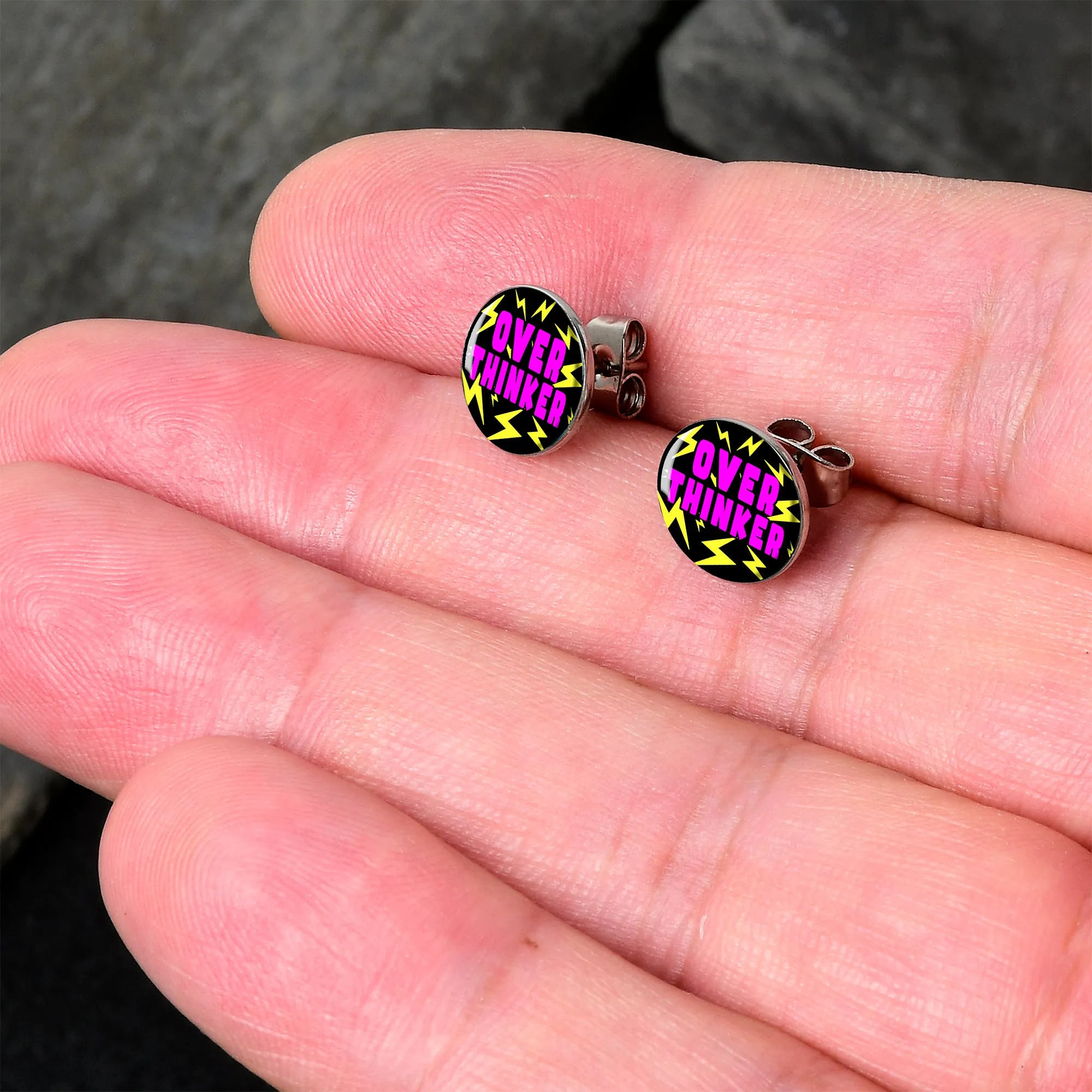 Over Thinker Impact Stud Earrings