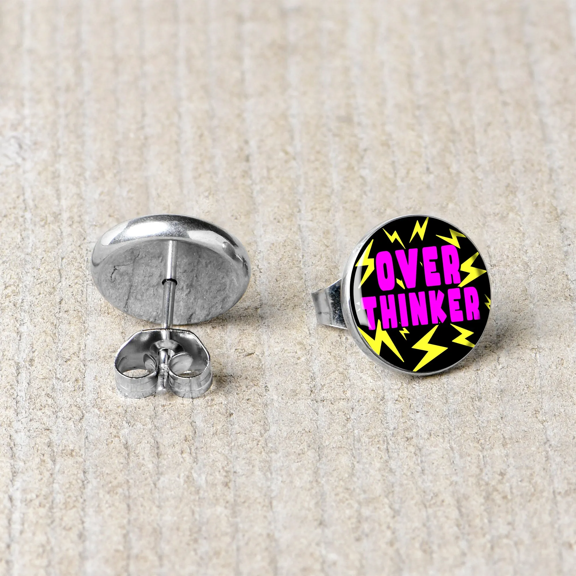 Over Thinker Impact Stud Earrings