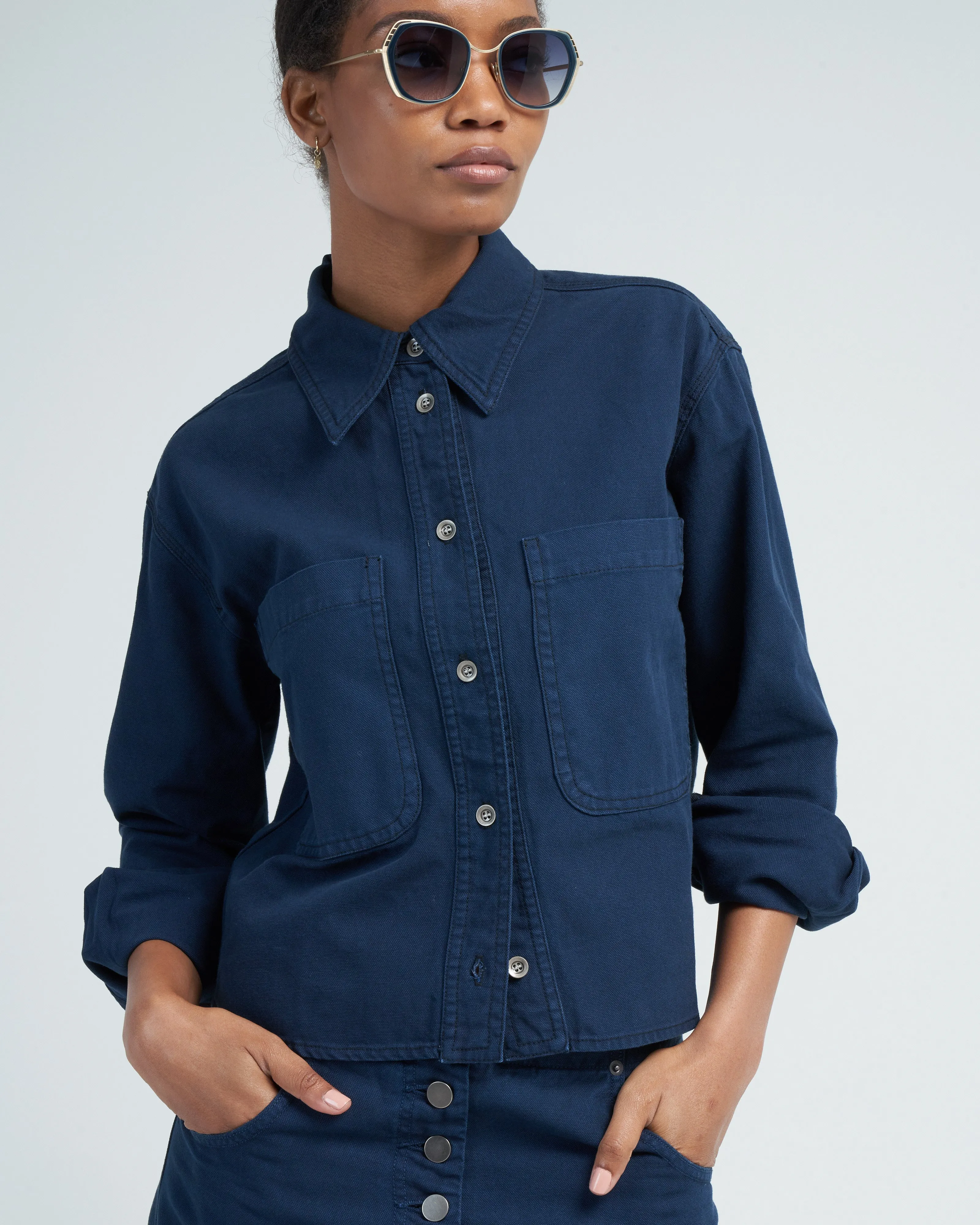 pascal top - indigo