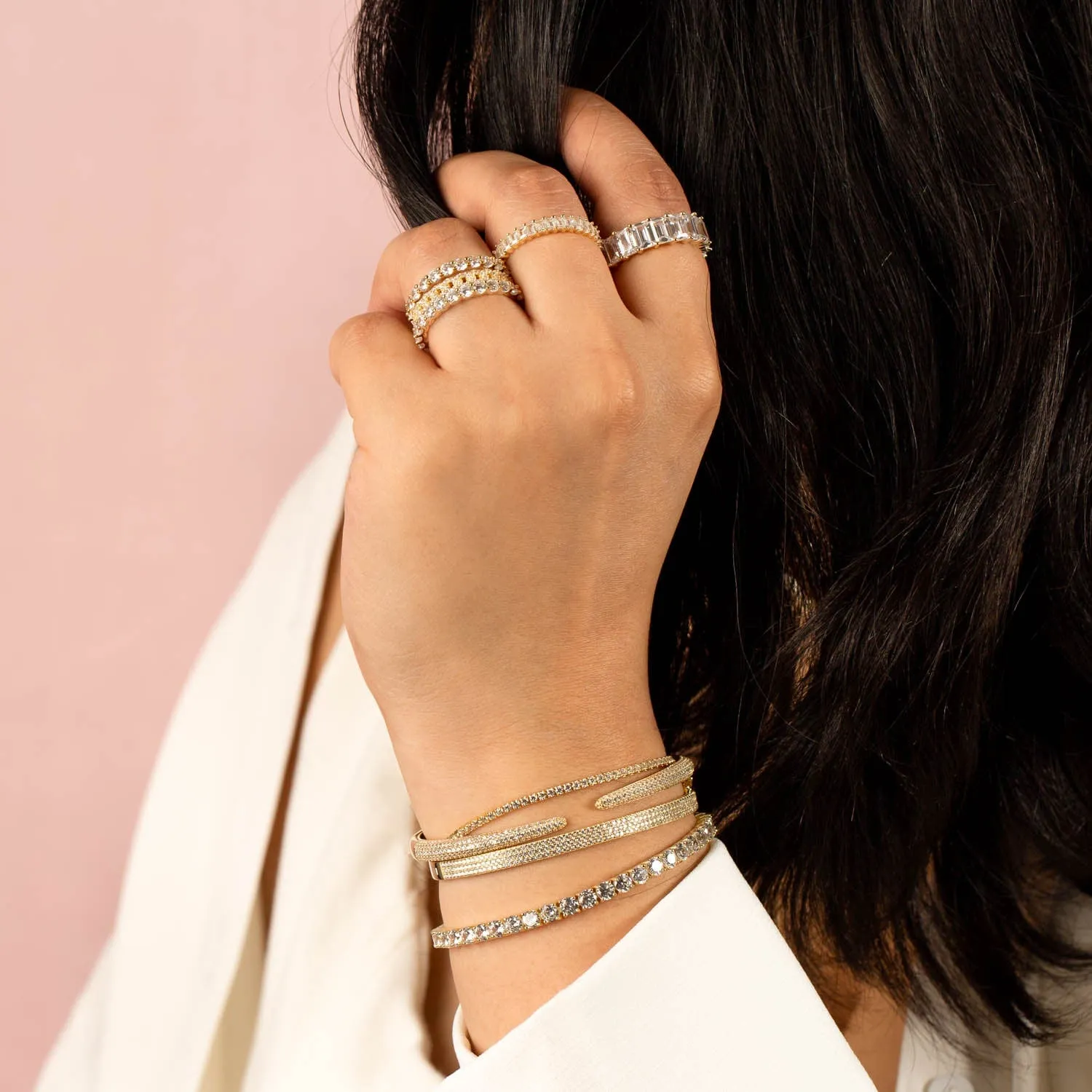 Pavé Claw Bangle