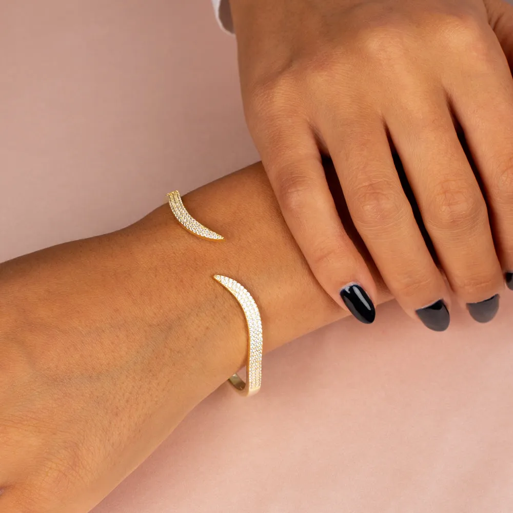 Pavé Wave Bangle