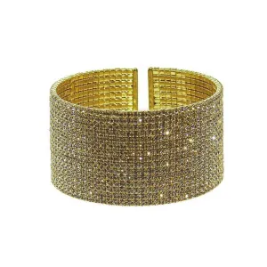 Pave Gold Crystal Cuff
