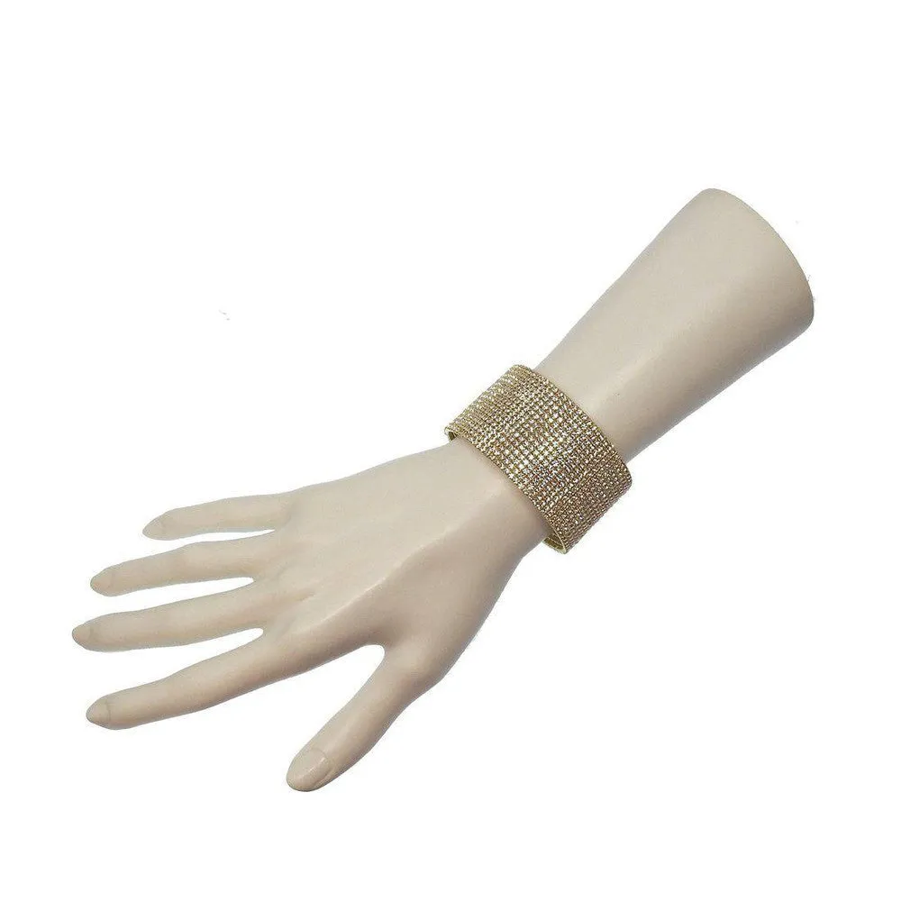 Pave Gold Crystal Cuff