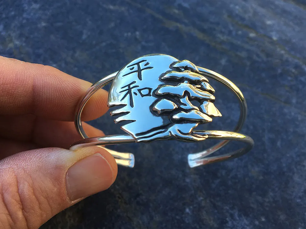 Peace Bonsai Cuff Bracelet Sterling Silver