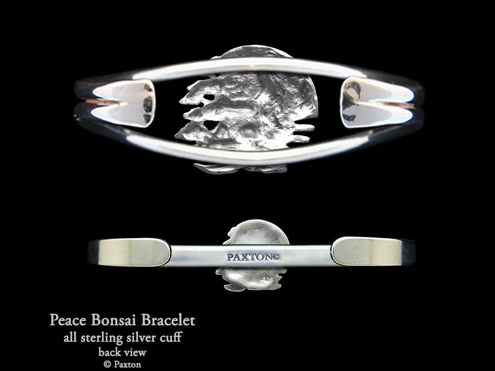 Peace Bonsai Cuff Bracelet Sterling Silver
