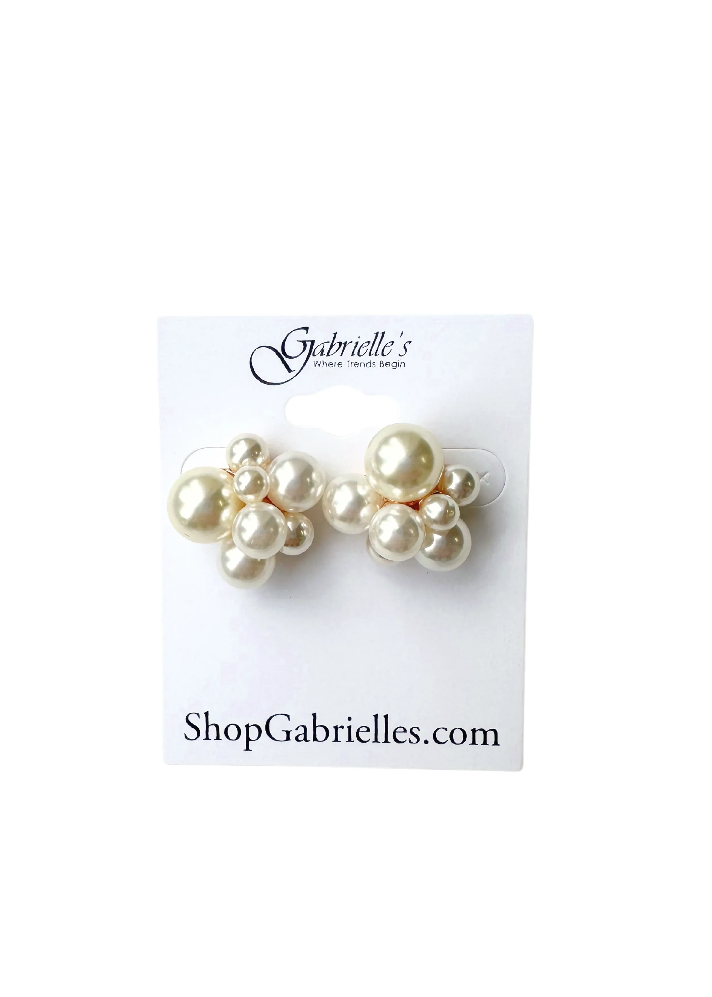 Pearl Cluster Stud Earrings