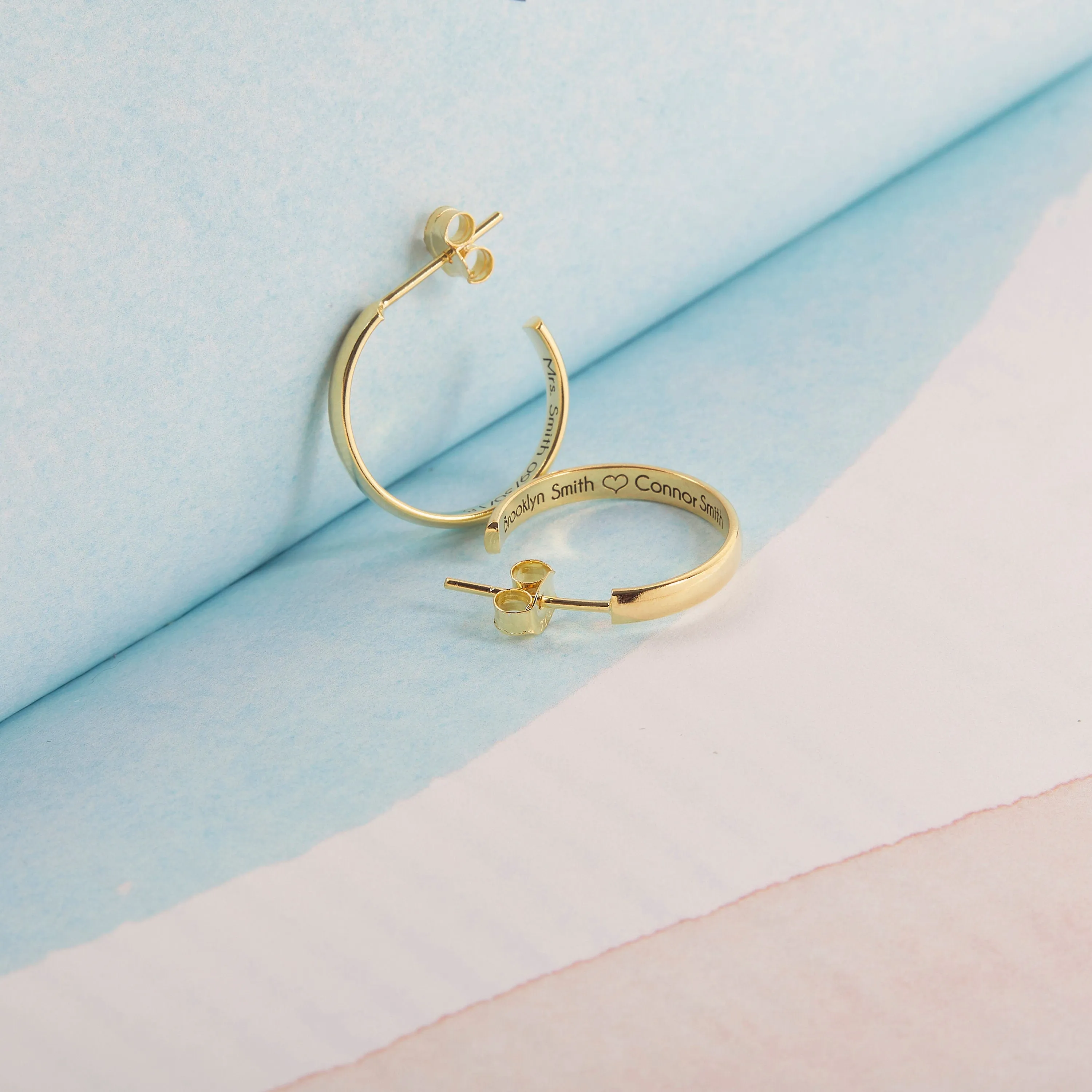 Personalized Hoop Earrings | Minimalist Gold Earrings | Large Statement Earrings | Bridal Earrings | Wedding Earrings | Bridesmaid Gifts