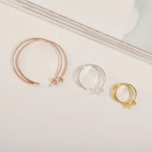 Personalized Hoop Earrings | Minimalist Gold Earrings | Large Statement Earrings | Bridal Earrings | Wedding Earrings | Bridesmaid Gifts