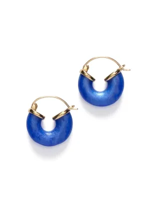 Petit Swell Hoop Earrings - Deep Blue