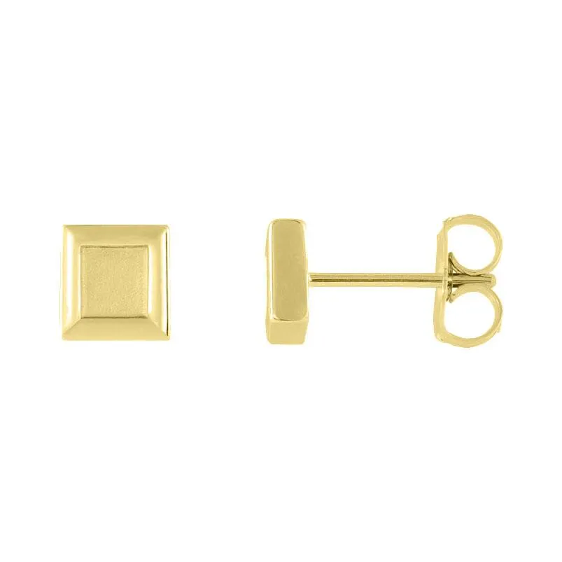Petite Gold Square Earrings