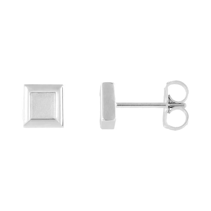 Petite Gold Square Earrings