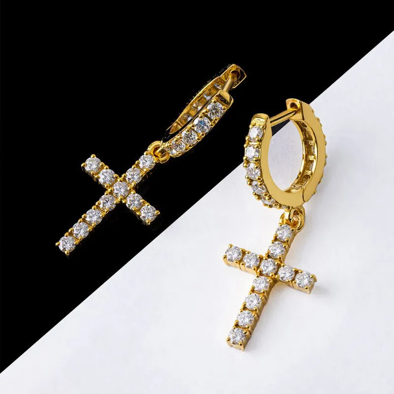 Pico Harvey Cross Hoop Earrings