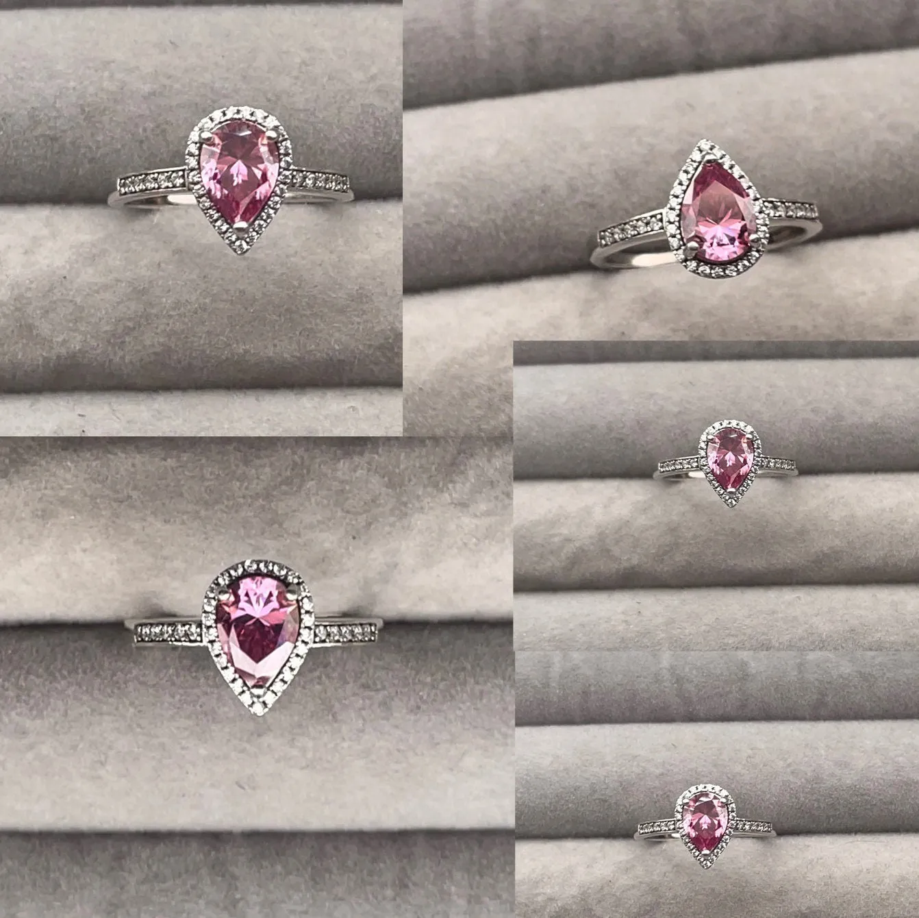 Pink Moissanite Diamond Engagement Ring | 1.5 CT Ring | Pink Diamond Engagement Ring | Pink Diamond Ring | Moissanite Ring | Teardrop Ring